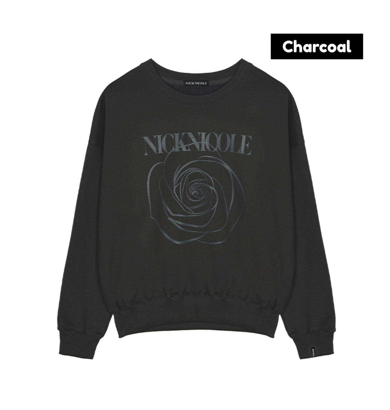 韓國 Nick Nicole Rose Printing Sweatshirt【NN005】