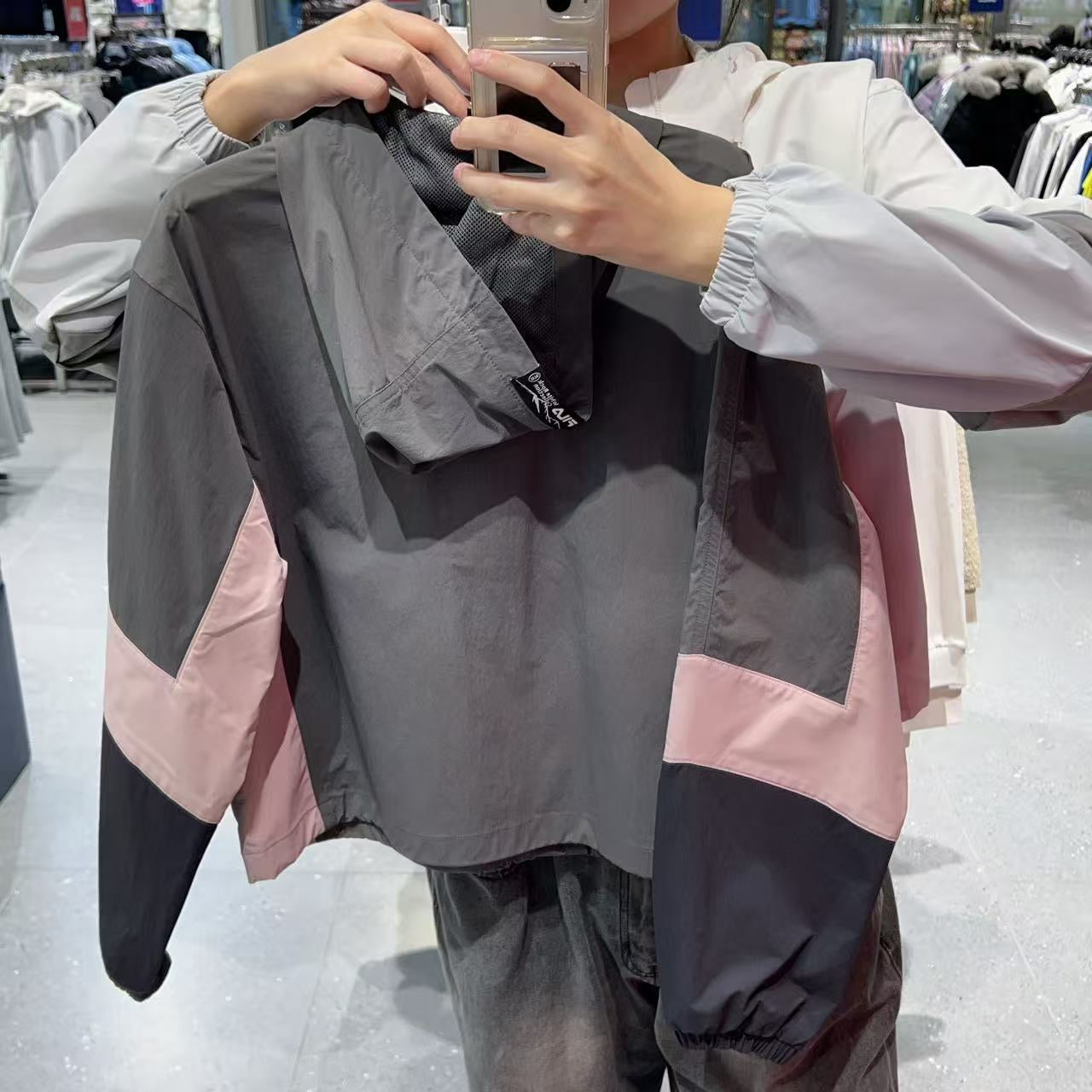 韓國 FILA Color Block Hooded Windbreaker【FA051】