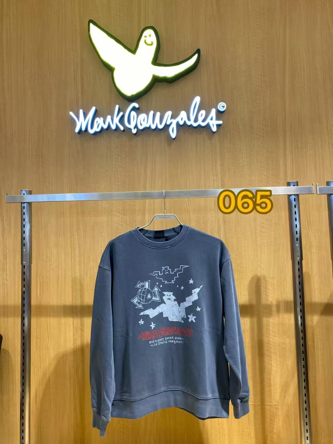 韓國 Mark Gonzales BAD ANGEL Graphic Pigment Sweatshirt【MG126】