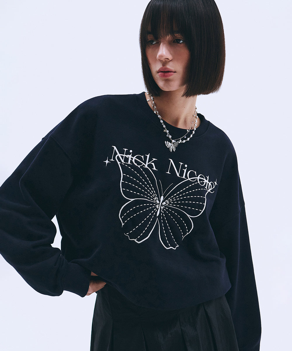 韓國 Nick Nicole Shine Butterfly Sweatshirt【NK007】