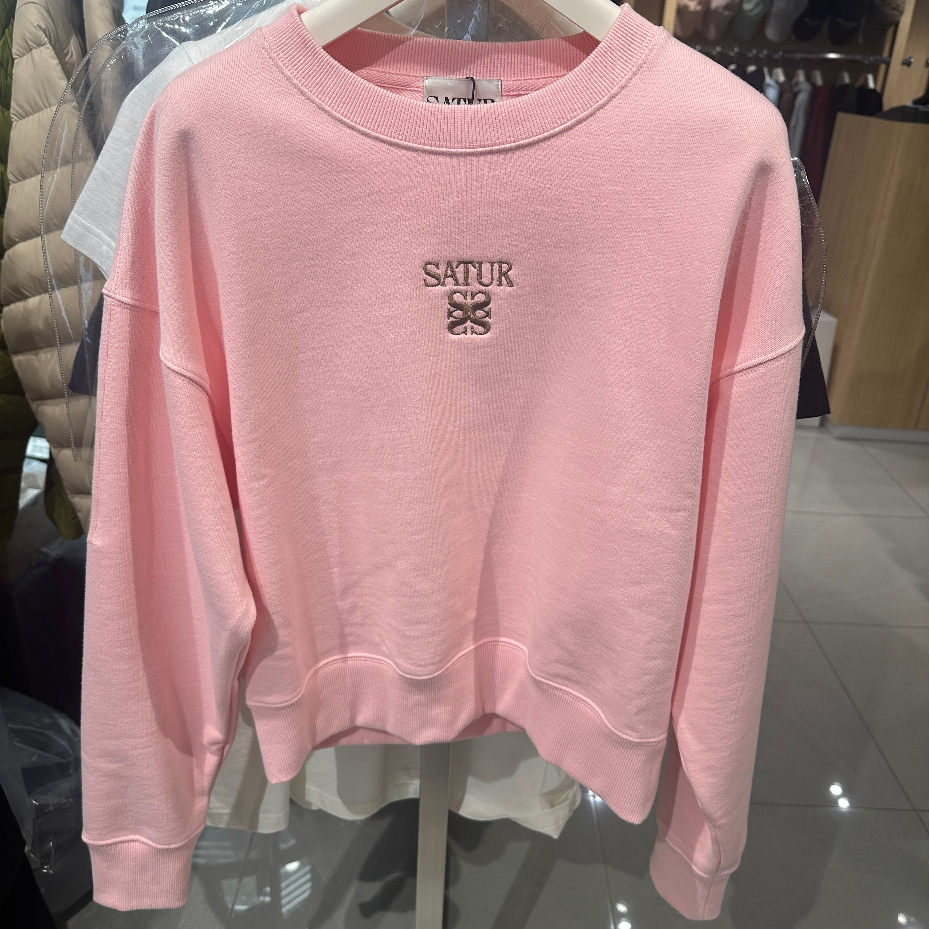 韓國 Satur (W) Small Classic Logo Sweatshirt【SR066】