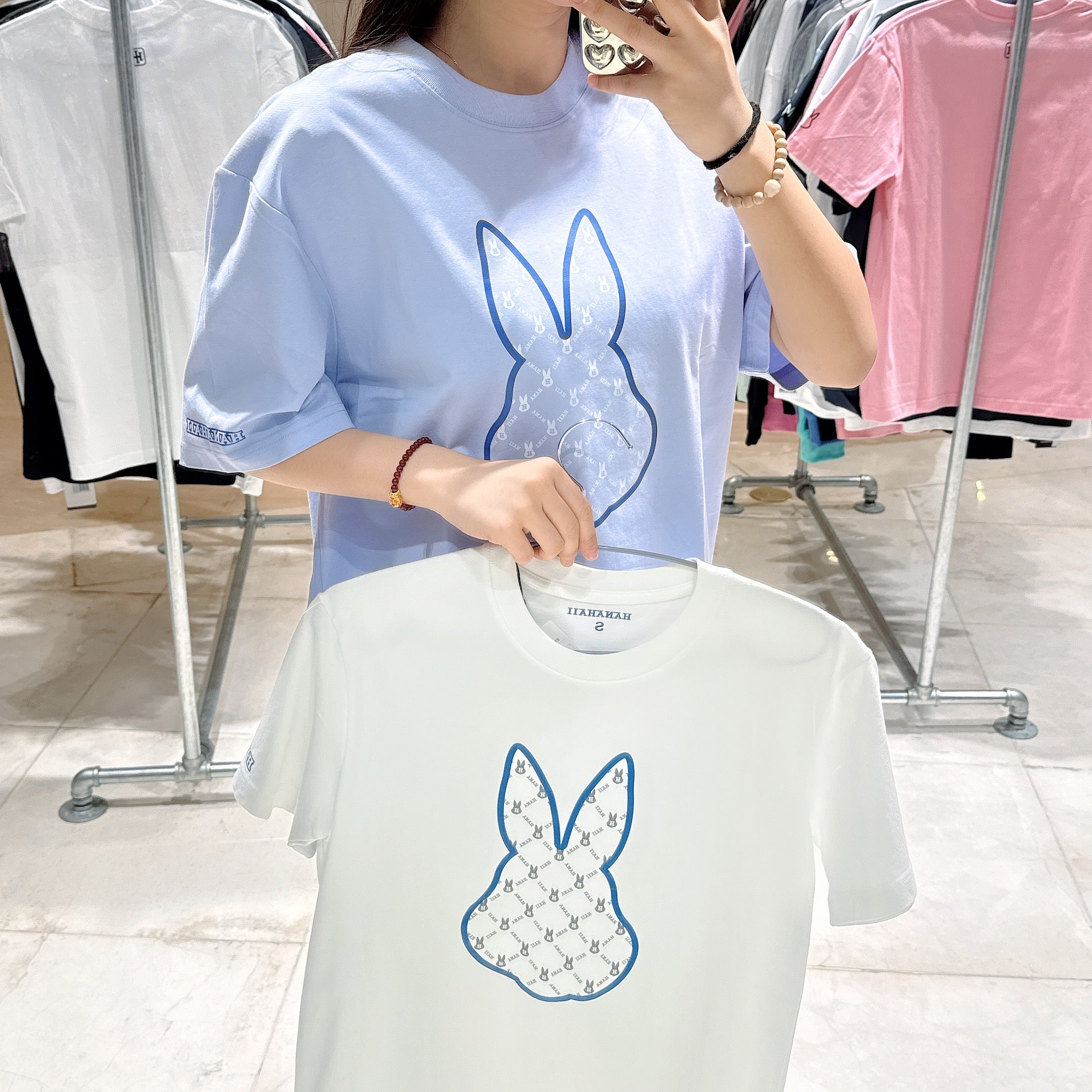 韓國 HANAHAII 基本款滿標純棉 T-Shirt【HA037】 - STT Mall HK 靚太網購