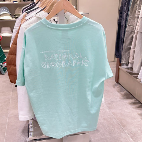 韓國 National Geographic Regen Constellation Graphic Semi-Overfit Short Sleeve T-Shirt【NG483】