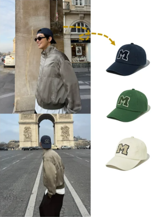 韓國 Marithe Francois Girbaud M LOGO APPLIQUE CAP【MF425】