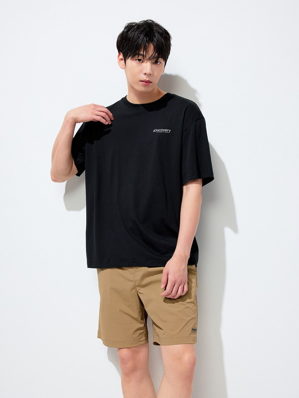 韓國 Discovery Fresh Event Line Graphic Short Sleeve T-Shirt【DY039】