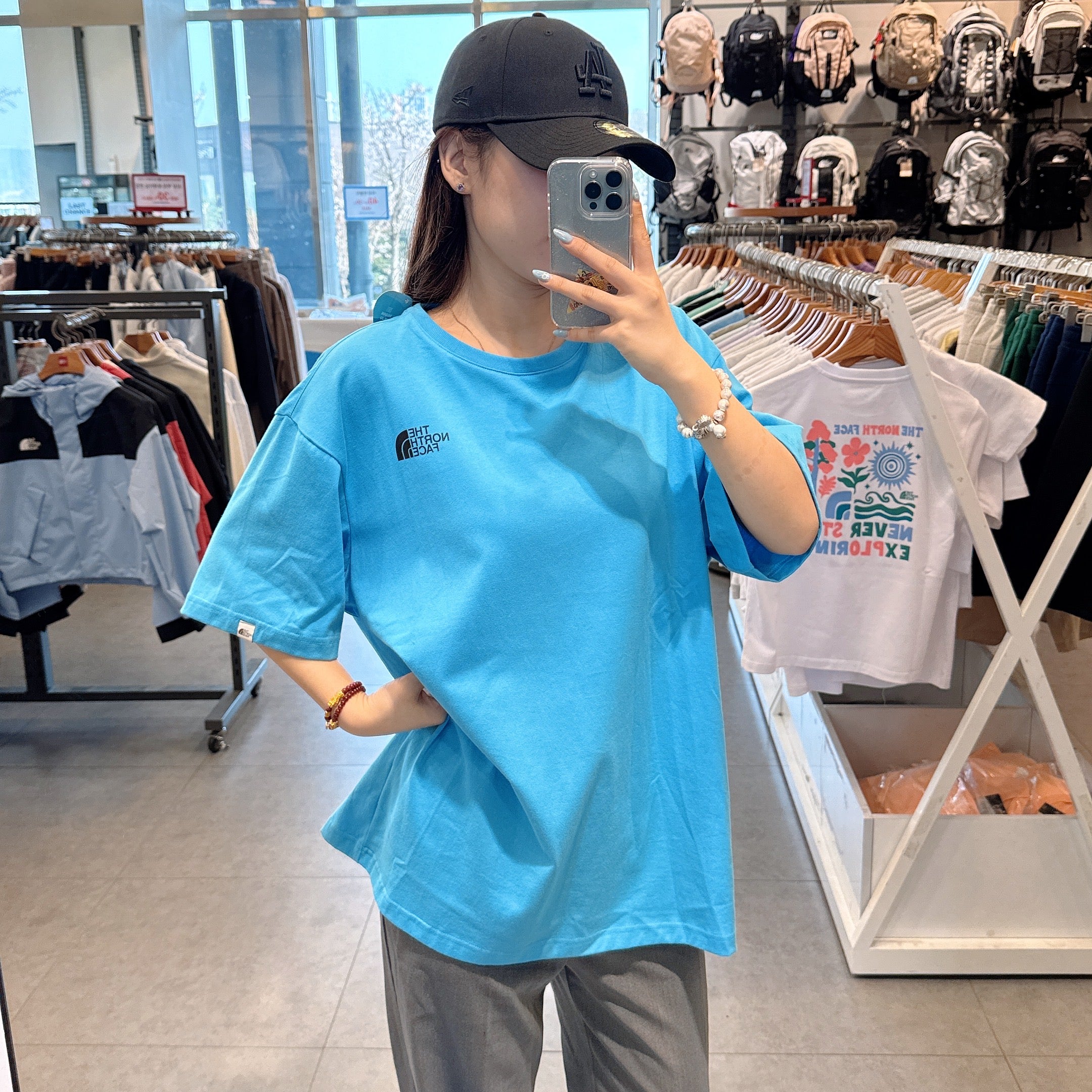 韓國 The North Face Green Cliff Short Sleeve Round T-Shirt【NF098】