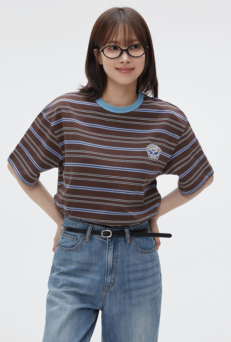韓國 SPAO Striped Short Sleeve T-Shirt【SP176】