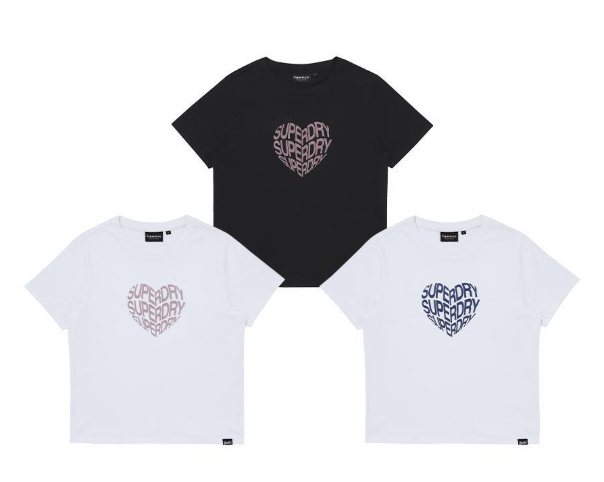 韓國 Superdry Heart Logo T-Shirt【SU134】