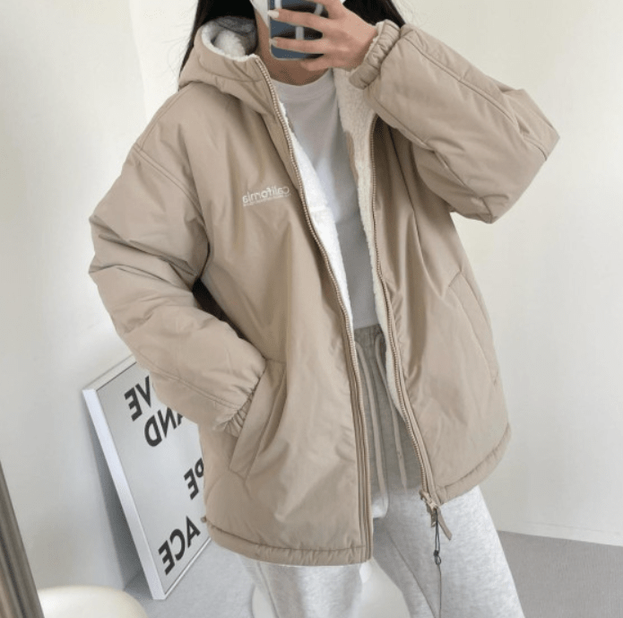 韓國 Who.A.U 雙面羊糕毛外套 - STT Mall HK 靚太網購 -- Beige / S