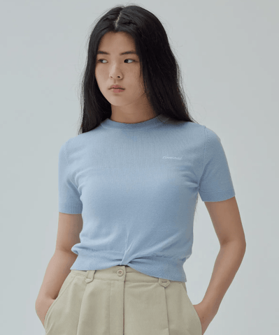 韓國 Covernat Women's Twist Wool Short Sleeve Knit【CO012】 - STT Mall HK 靚太網購