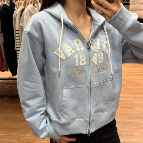 韓國 Who.A.U Patch Crop Hood Zip-up【WA042】 - STT Mall HK 靚太網購
