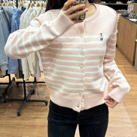 韓國 Who.A.U Steve Round Neck Cardigan【WA047】 - STT Mall HK 靚太網購