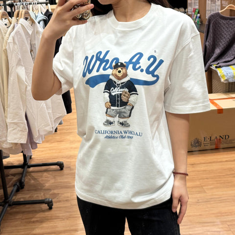 韓國 Who.A.U Steve Photo T-Shirt【WA037】 - STT Mall HK 靚太網購