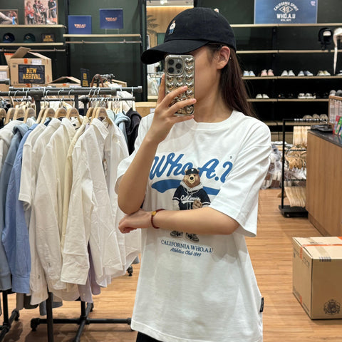 韓國 Who.A.U Steve Photo T-Shirt【WA037】 - STT Mall HK 靚太網購