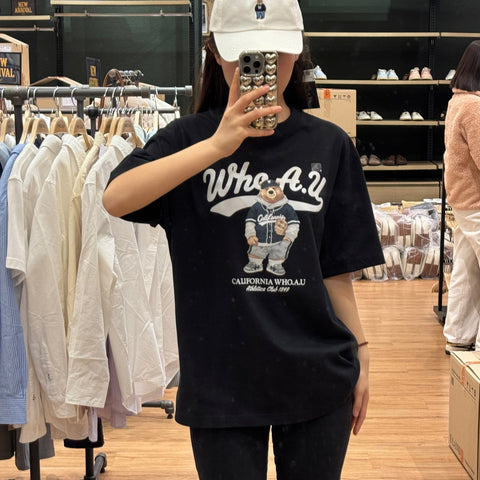 韓國 Who.A.U Steve Photo T-Shirt【WA037】 - STT Mall HK 靚太網購