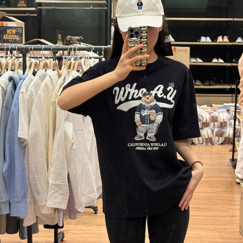 韓國 Who.A.U Steve Photo T-Shirt【WA037】 - STT Mall HK 靚太網購