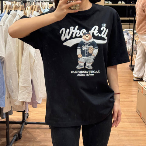 韓國 Who.A.U Steve Photo T-Shirt【WA037】 - STT Mall HK 靚太網購