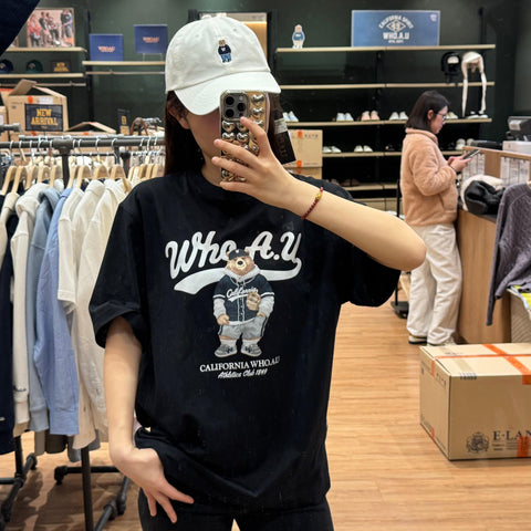 韓國 Who.A.U Steve Photo T-Shirt【WA037】 - STT Mall HK 靚太網購