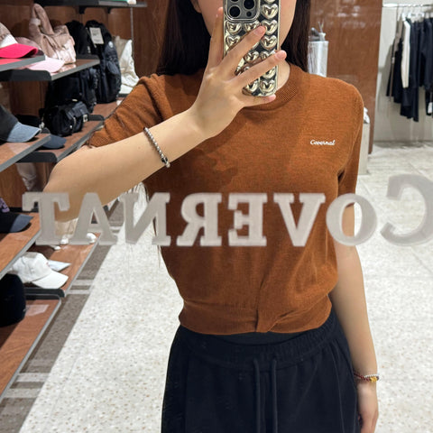韓國 Covernat Women's Twist Wool Short Sleeve Knit【CO012】 - STT Mall HK 靚太網購