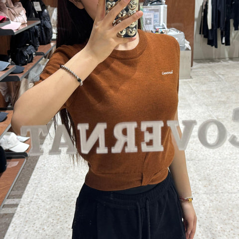 韓國 Covernat Women's Twist Wool Short Sleeve Knit【CO012】 - STT Mall HK 靚太網購