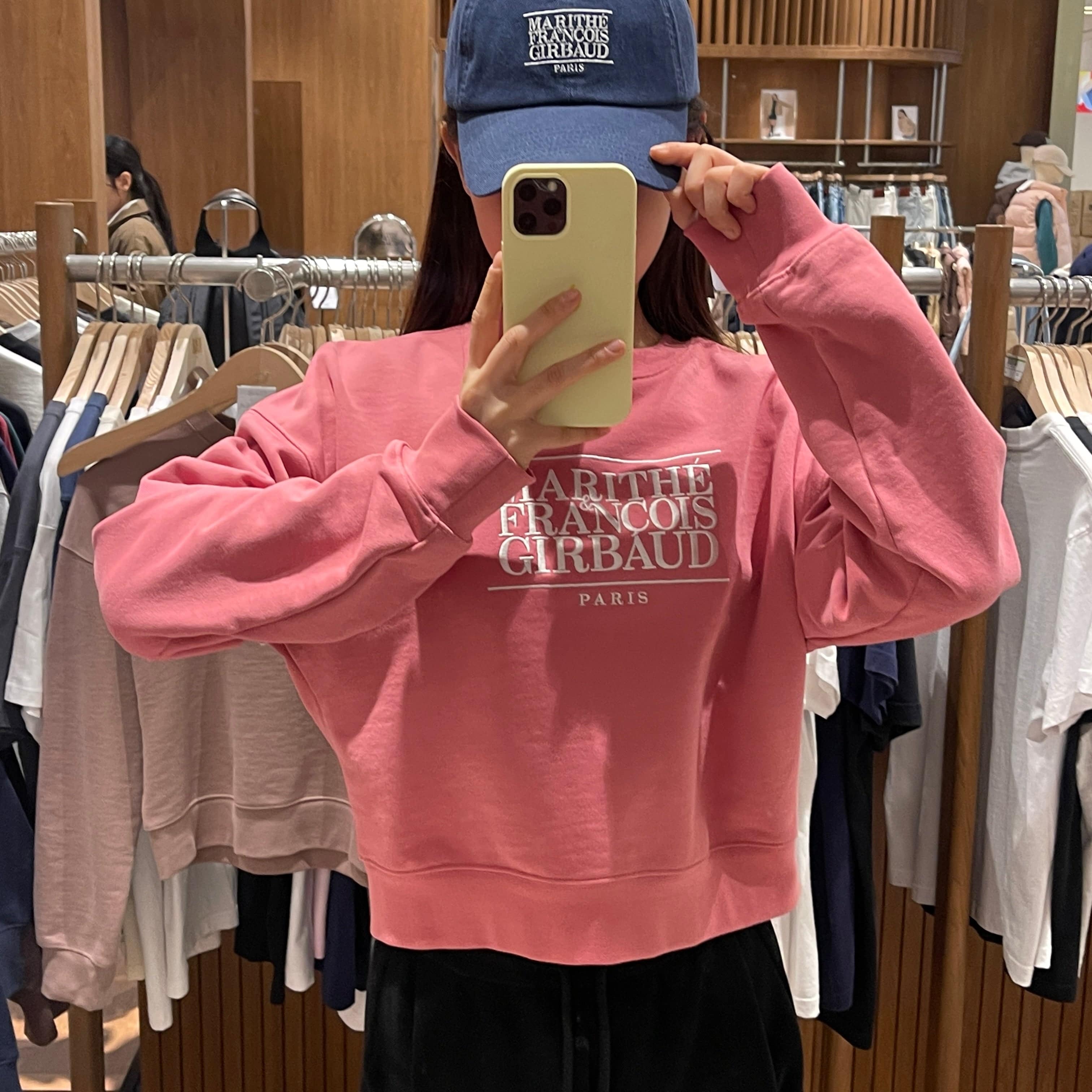 韓國 Marithe Francois Girbaud W CLASSIC LOGO CROP SWEATSHIRT 【MF015】 - STT Mall HK 靚太網購