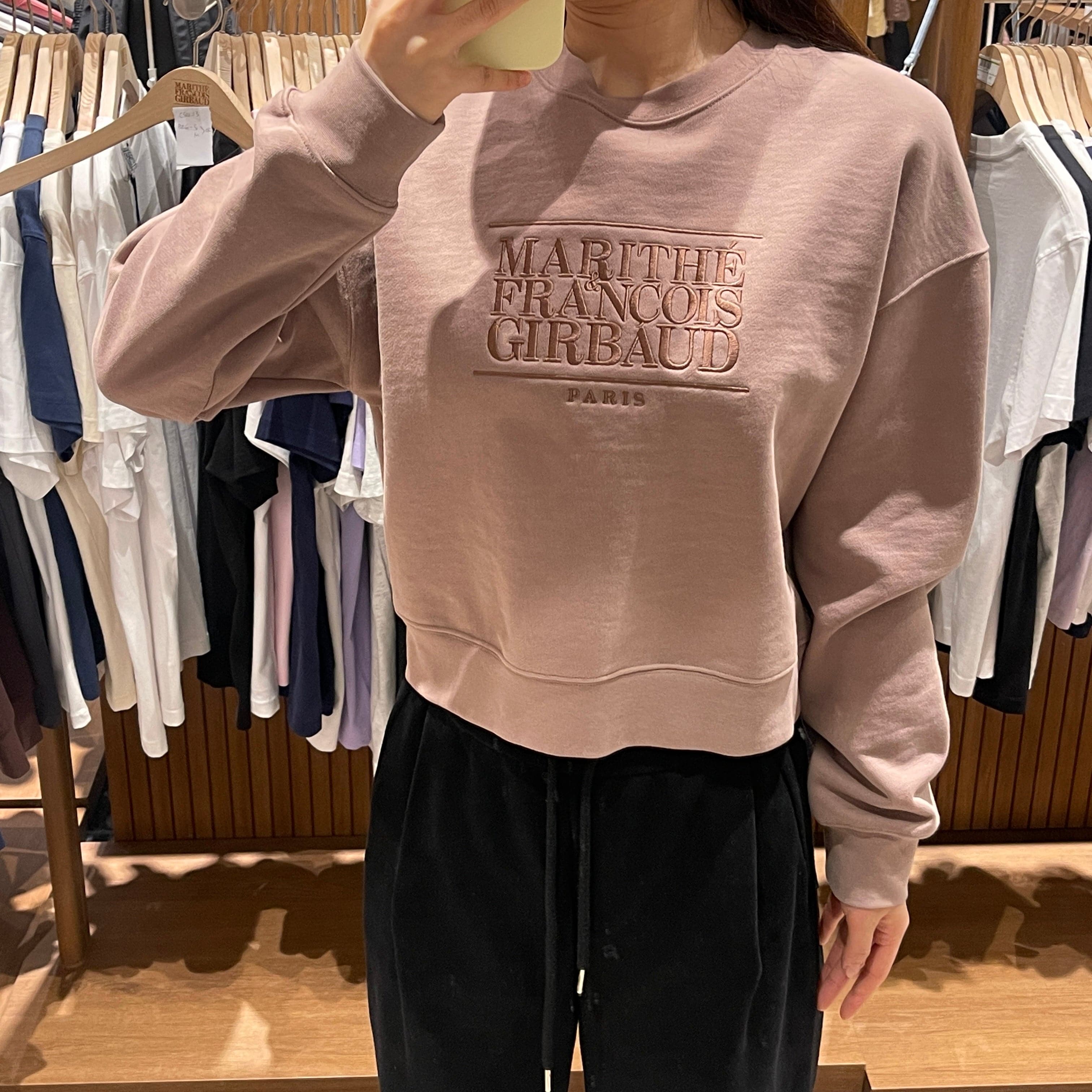韓國 Marithe Francois Girbaud W CLASSIC LOGO CROP SWEATSHIRT 【MF015】 - STT Mall HK 靚太網購