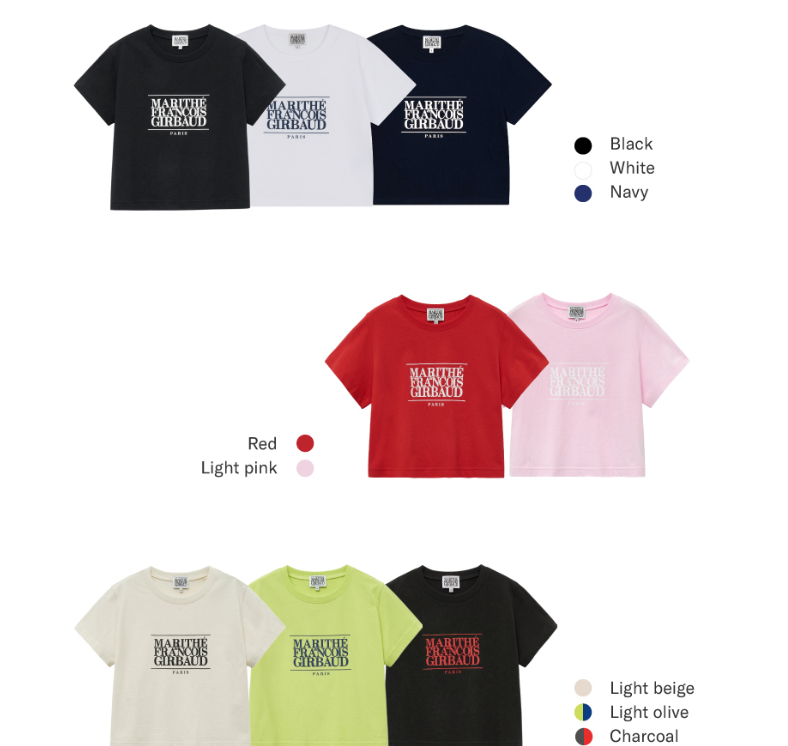 韓國 MFG W CLASSIC LOGO CROP TEE 【MF163】 - STT Mall HK 靚太網購