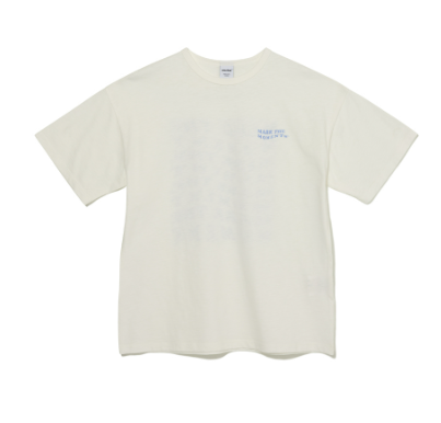韓國 Markm WAVE SLOGAN GRAPHIC SLUB T-SHIRT【MA055】 - STT Mall HK 靚太網購