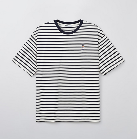 韓國 SPAO Striped Short Sleeve T-shirt【SP065】 - Image