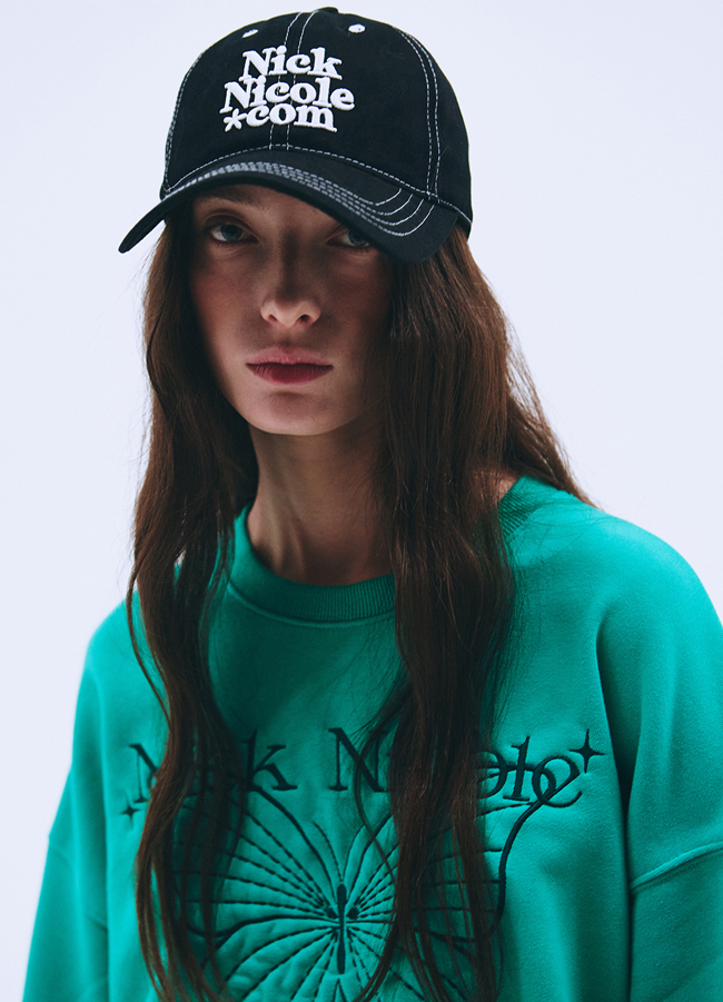 韓國 Nick Nicole DOTCOM SIGNATURE DENIM STITCH BALL CAP【NN011】