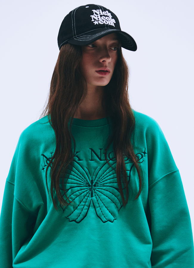 韓國 Nick Nicole DOTCOM SIGNATURE DENIM STITCH BALL CAP【NN011】