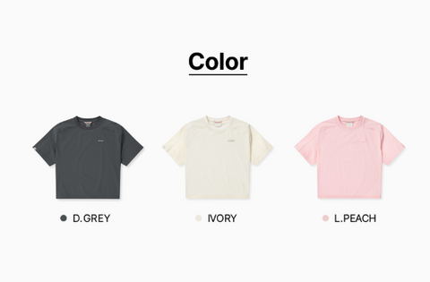 韓國 Discovery Women's Polton Crop Woven Short Sleeve T-Shirt【DY115】 - Image