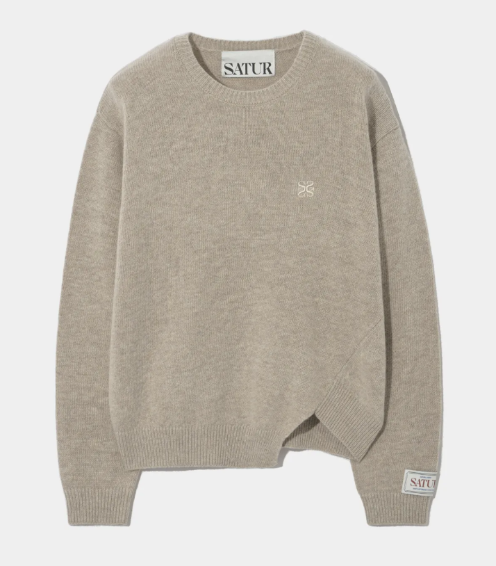 【現貨】韓國 Satur Dublin Unbalanced Cashmere Blend Knit【SR031】