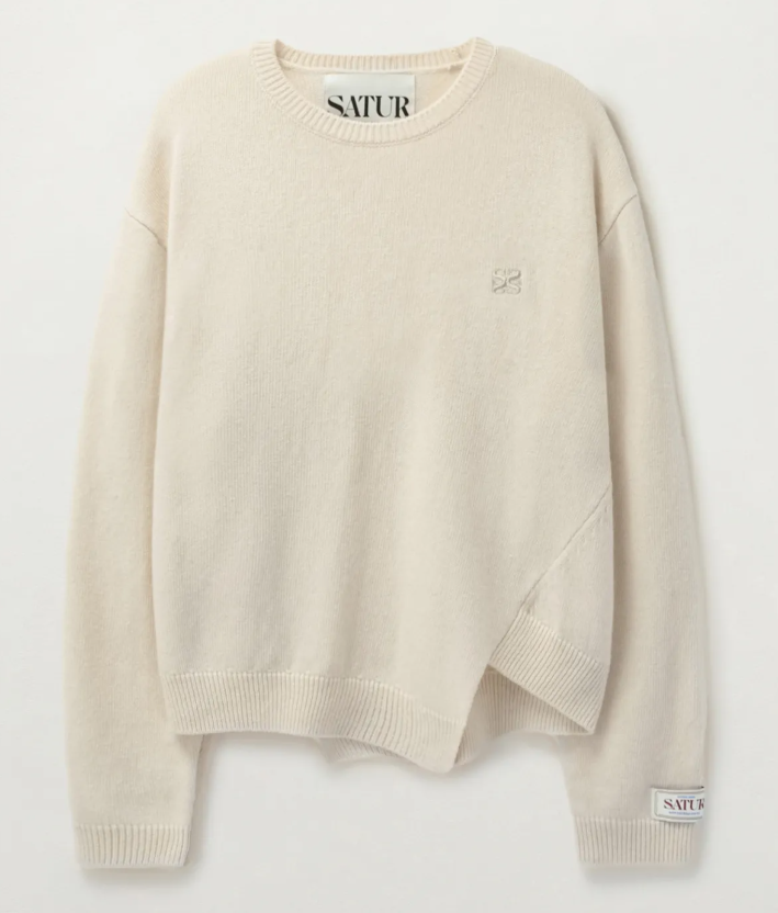 【現貨】韓國 Satur Dublin Unbalanced Cashmere Blend Knit【SR031】