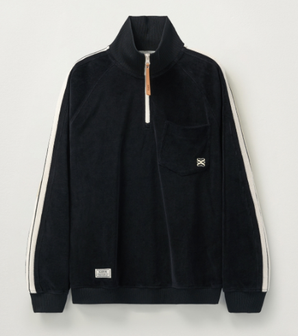 韓國 Satur Velour Loose Fit Half Zip-up【SR027】