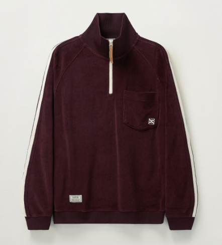 韓國 Satur Velour Loose Fit Half Zip-up【SR027】