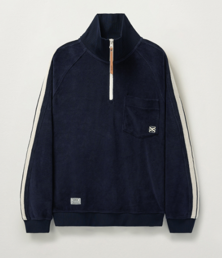 韓國 Satur Velour Loose Fit Half Zip-up【SR027】