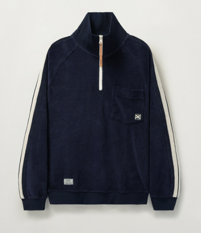 韓國 Satur Velour Loose Fit Half Zip-up【SR027】 - Image