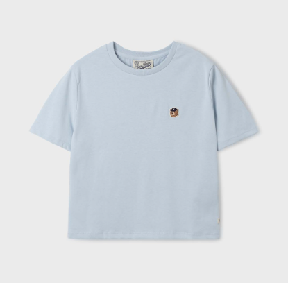 韓國 Who.A.U Steve Head Patch Crop T-shirt【WA109】
