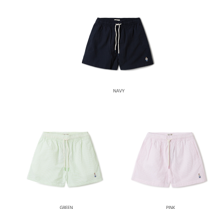 韓國 WhoAU Steve Seersucker Shorts【WA123】