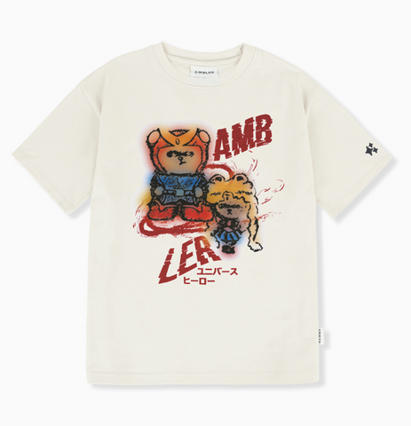 韓國 Ambler Hero Bear Appears T-shirt【AR098】