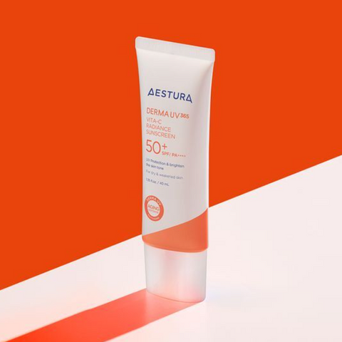 韓國 Aestrura Estara Derma UV365 Vita C 亮澤保濕防曬乳 40ml +20ml【OY232】