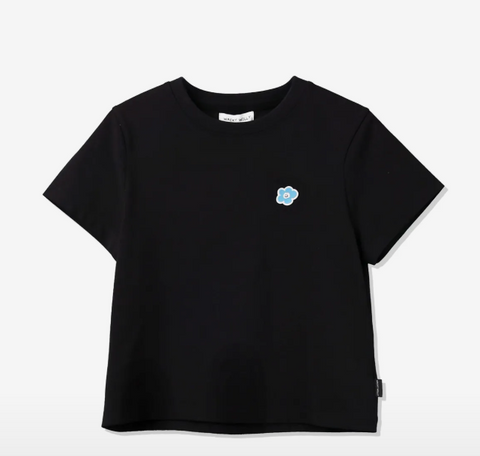 韓國 Wacky Willy Women's Lily Wappen Crop Short Sleeve T-Shirt【WW148】