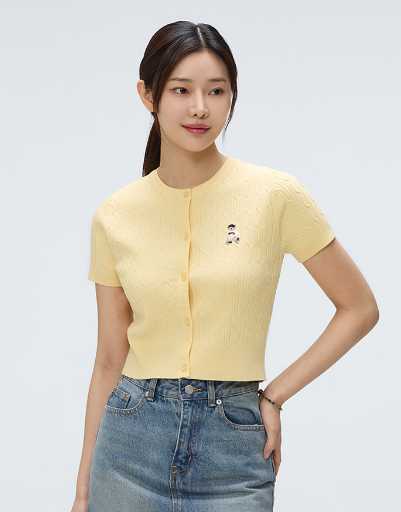 【現貨】韓國 SPAO Cable Crop Cardigan【SP085】