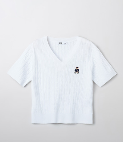 韓國 SPAO V-neck short-sleeved knit【SP090】