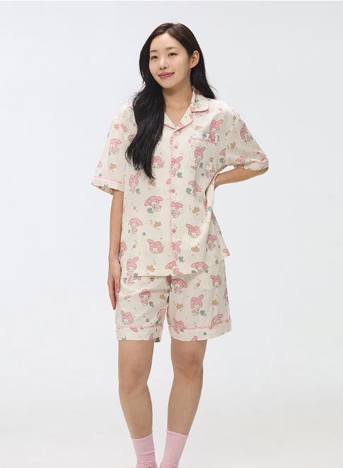 韓國 SPAO Sanrio Characters Short Sleeve Pajamas【SP095】