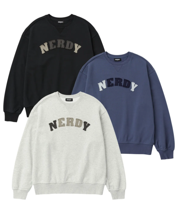 韓國 Nerdy Vintage Arch Logo Sweatshirt【NY174】