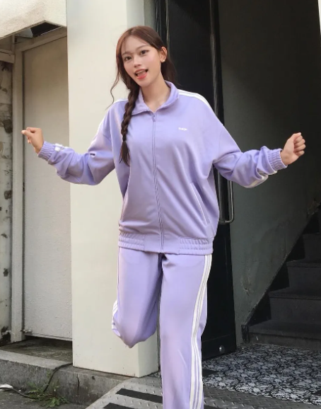 韓國 Nerdy Jacquard Tape Track Top【NY173】