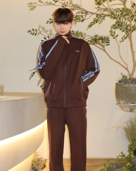 韓國 Nerdy Jacquard Tape Track Top【NY173】