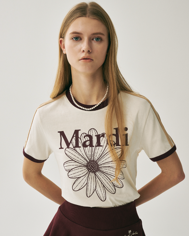 韓國 Mardi Mercredi LINGER TSHIRT FLOWERMARDI【MM046】